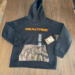 Realtree Boys Black / Camo Hoodie Size M (10/12)